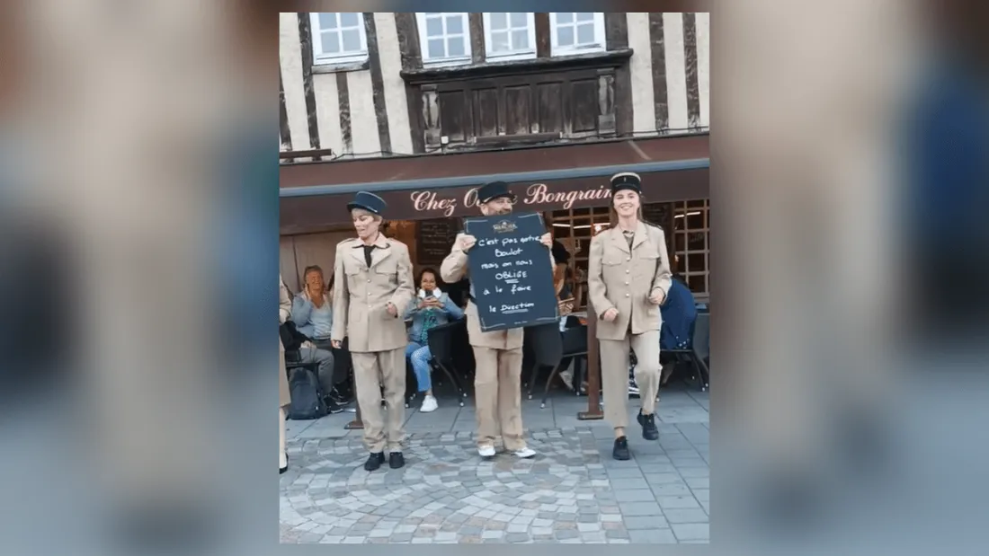 Un restaurateur déguisé en gendarme - Pass sanitaire