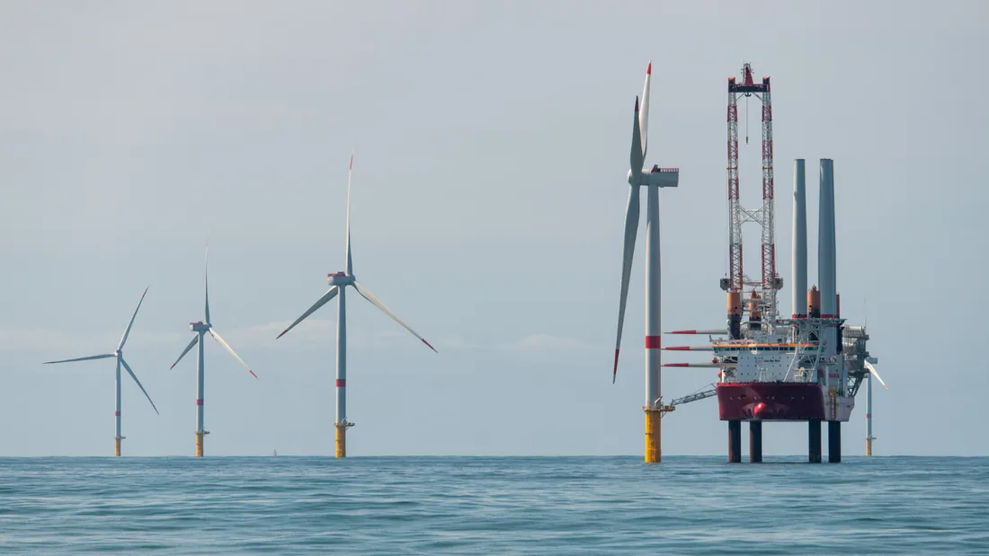 Le parc éolien situé entre Noirmoutier et l'île d'Yeu compte 61 éoliennes