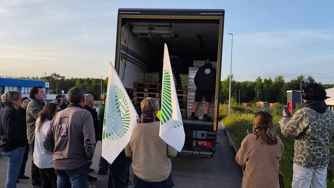 La FDSEA et les JA de haute-Vienne contrôlent les poids-lourds