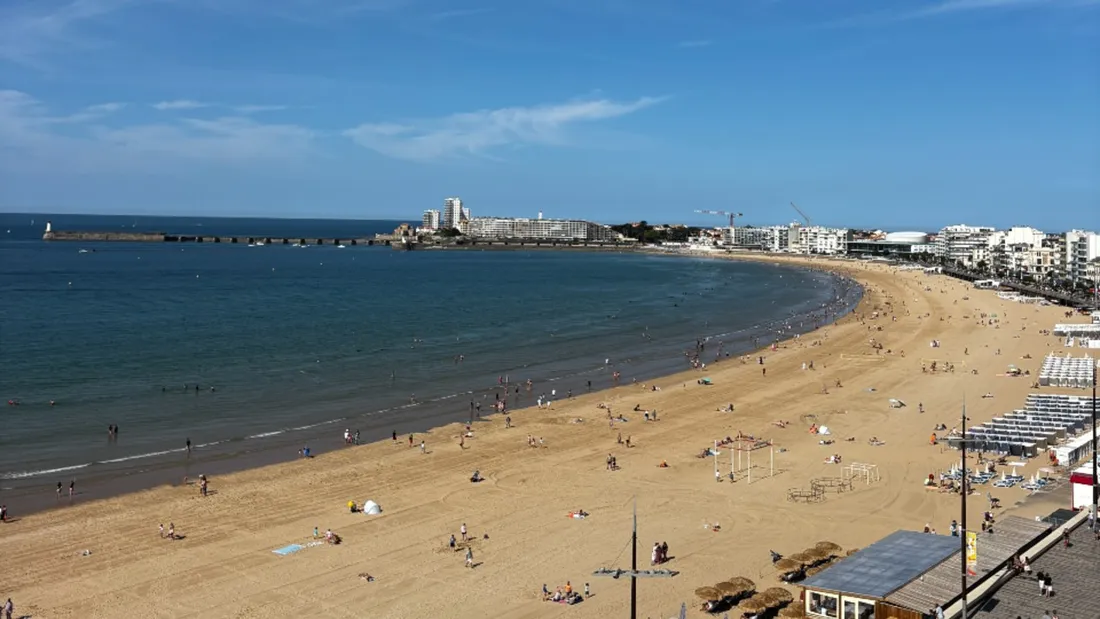 Sur la grande plage des Sables-d'Olonne les coefficients ne seront que de 23, ce vendredi. 