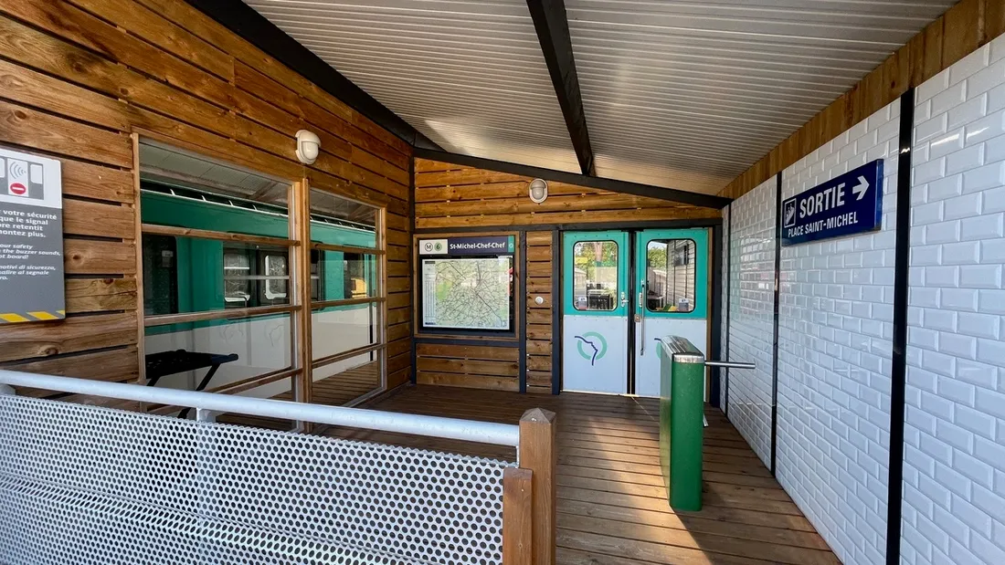 Entrée du métro de Saint-Michel-Chef-Chef - Alouette DR