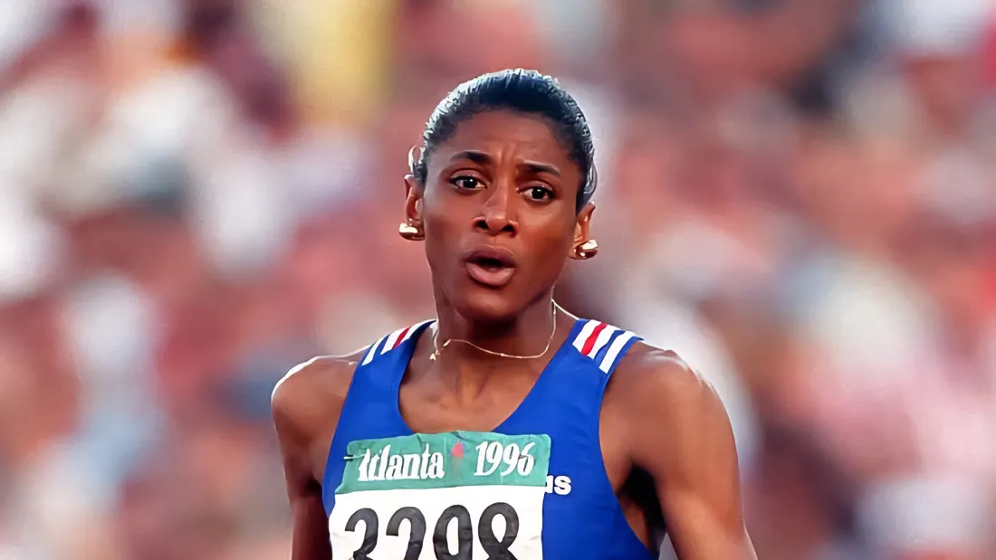 La triple championne olympique sur la piste aux JO d'Atlanta