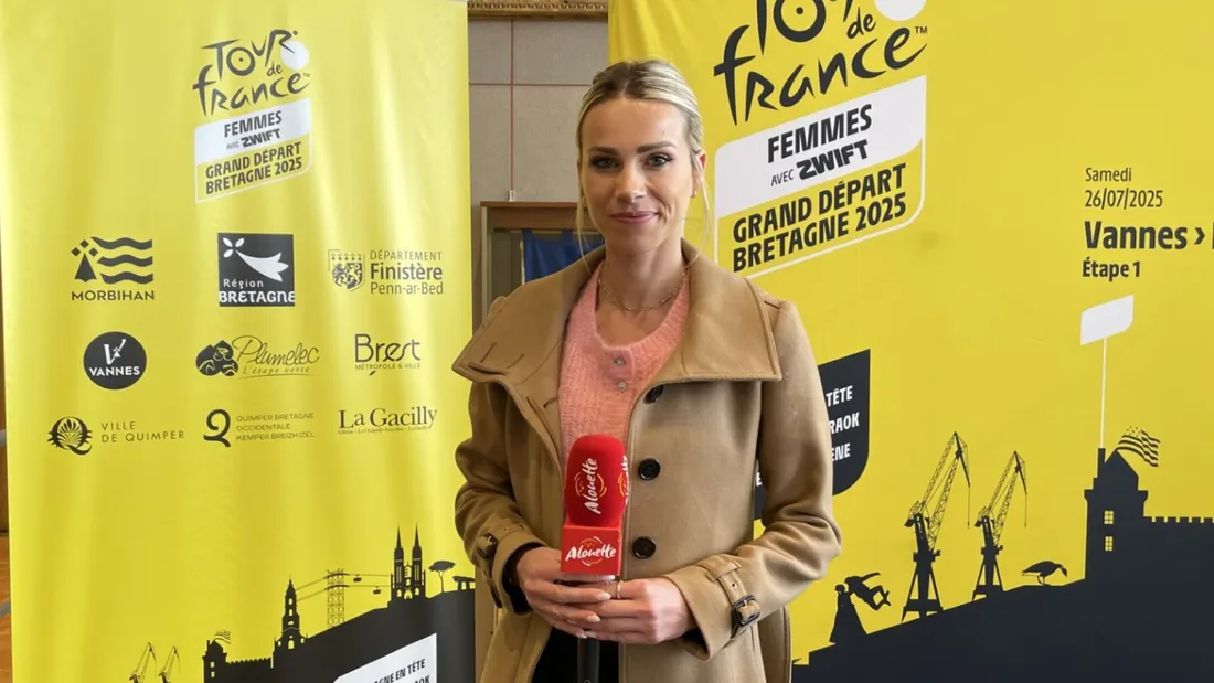 Marion Rousse à Brest pour la présentation du Tour de France Femmes