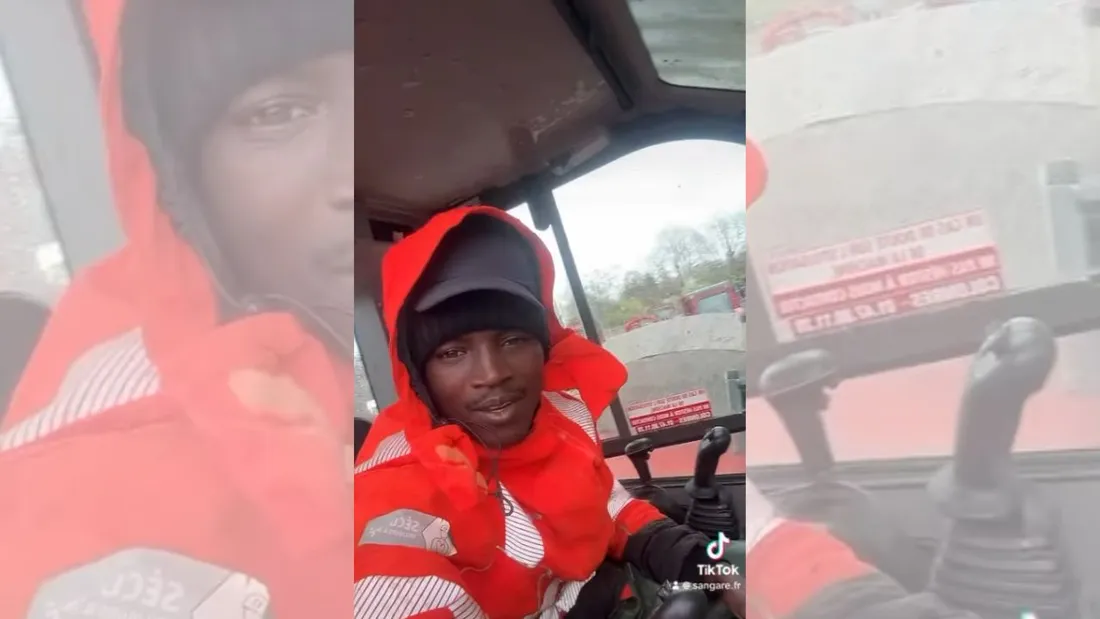 Extrait de la vidéo d'Abou Sangaré publiée sur Tiktok.