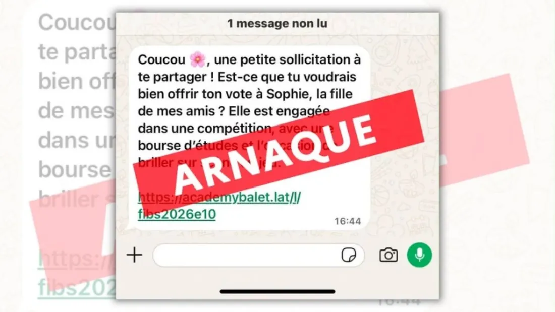 Nouvelle arnaque WhatsApp.