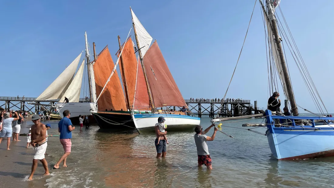 L'échouement des vieux gréments sur la plage des Dames à Noirmoutier