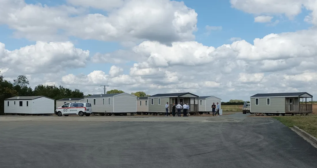 L'ancienne station-service de La Laigne accueille onze mobil homes