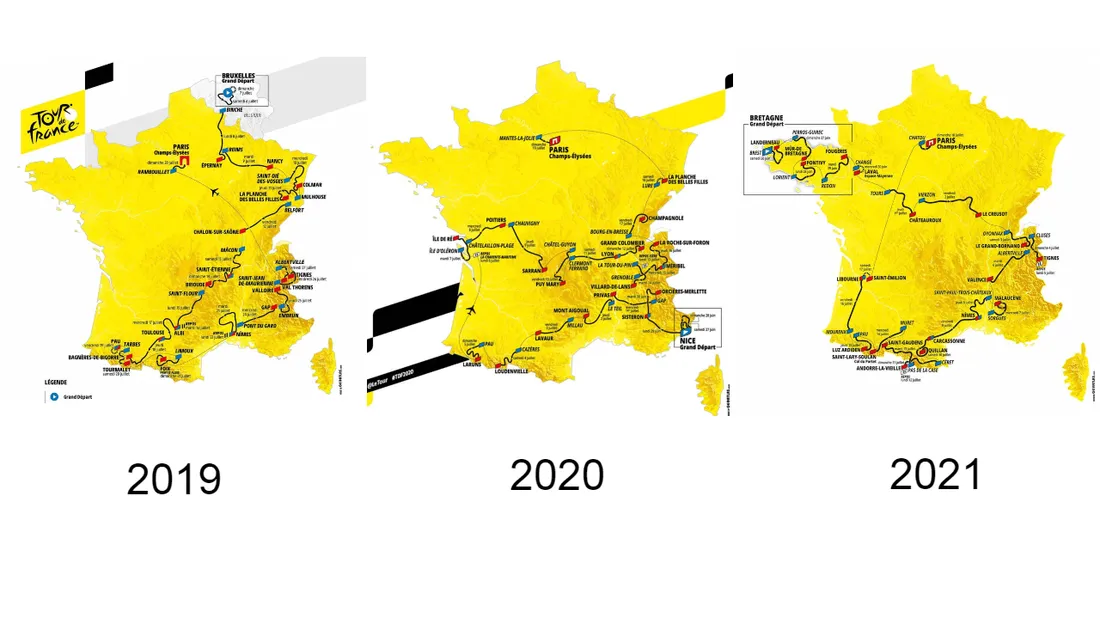 Les trois derniers Tour de France