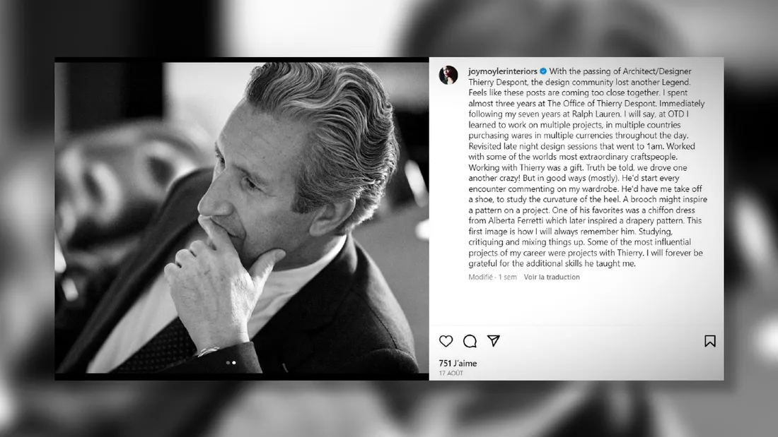 Qui était Thierry Despont, natif de Limoges, dont le décès vient d’être annoncé ?