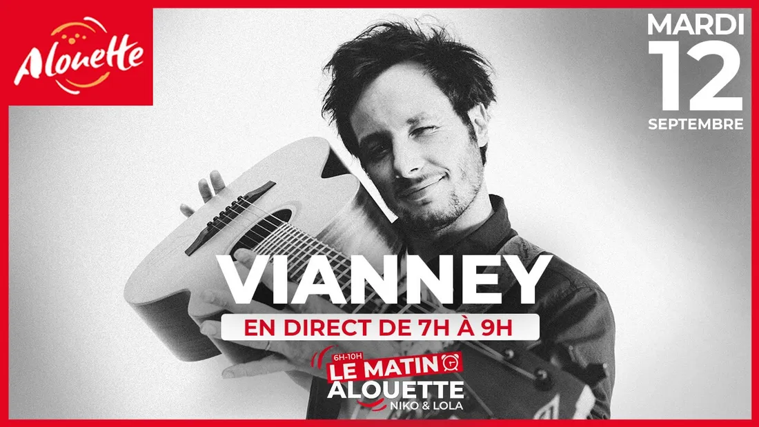 Vianney en direct sur Alouette le 12 septembre