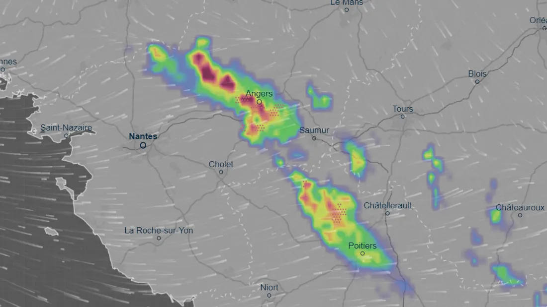 Des orages du Maine-et-Loire au Limousin