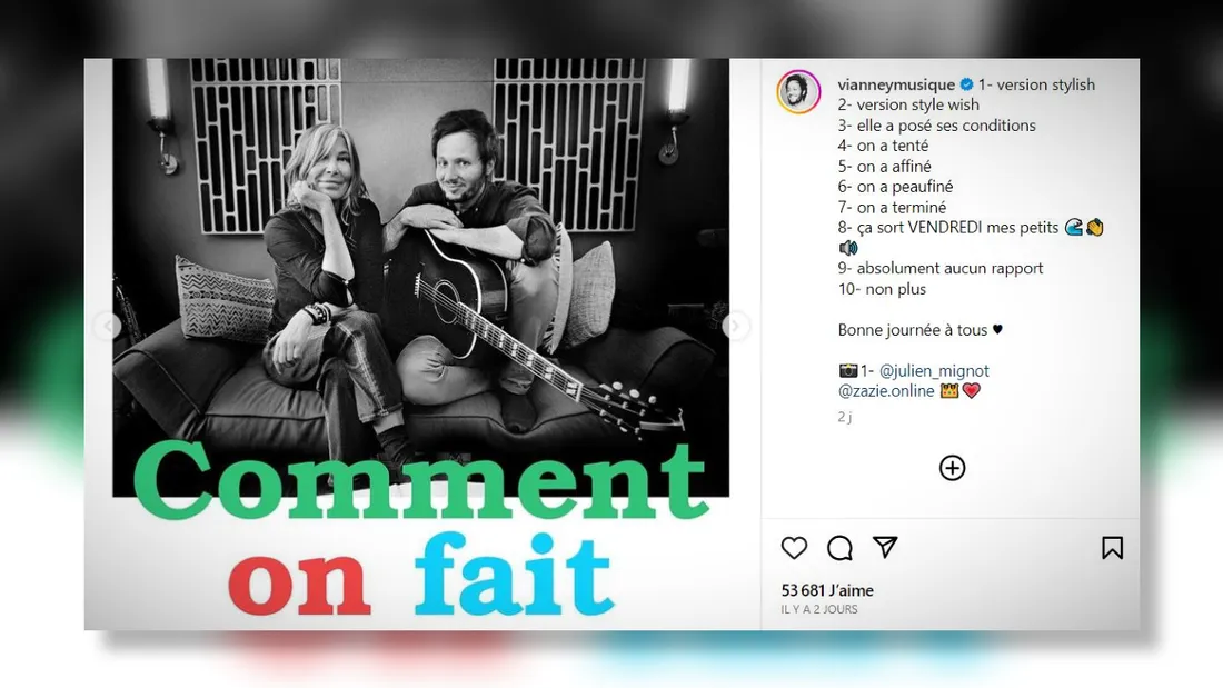 Vianney et Zazie dévoilent leur nouveau clip en duo !