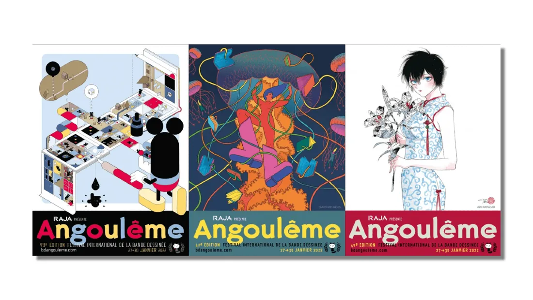 Les trois affiches du FIBD 2022