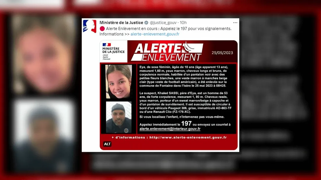 Alerte enlèvement : une fillette de 10 ans enlevée par son père dans l'Isère