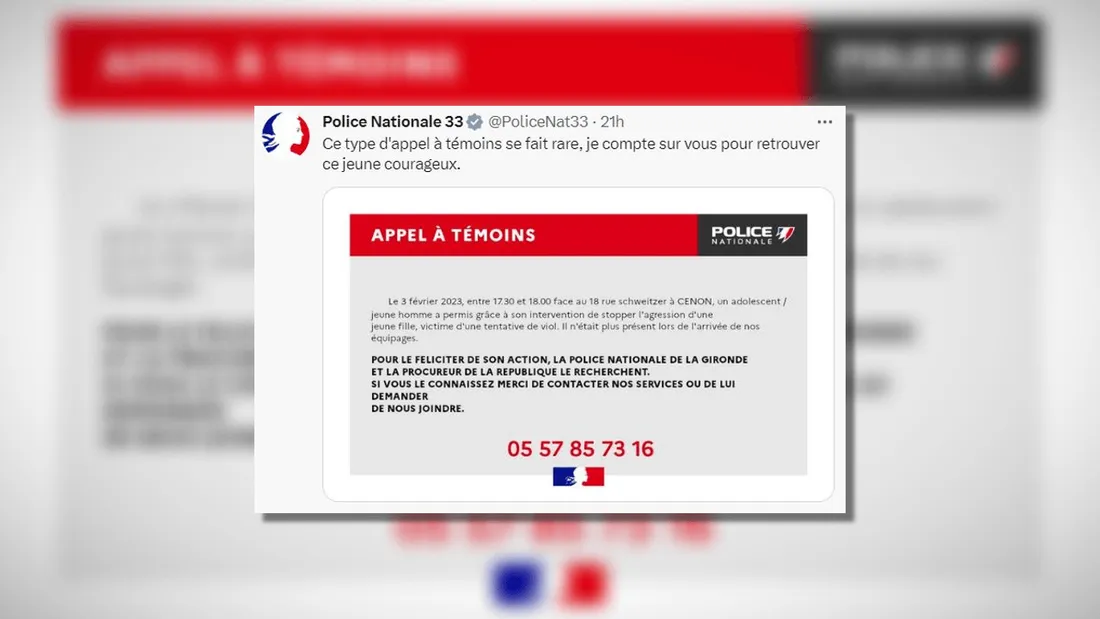 Gironde : un appel à témoins pour retrouver celui qui a sauvé une jeune fille