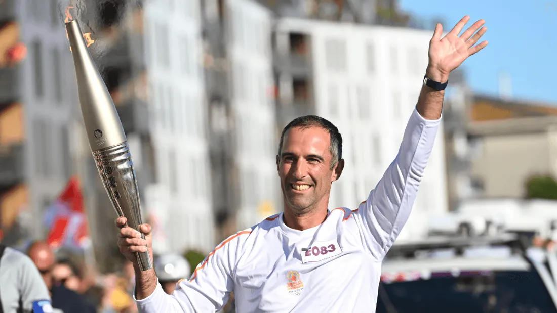 Armel Le Cléac’h, convoyeur exceptionnel de la flamme olympique