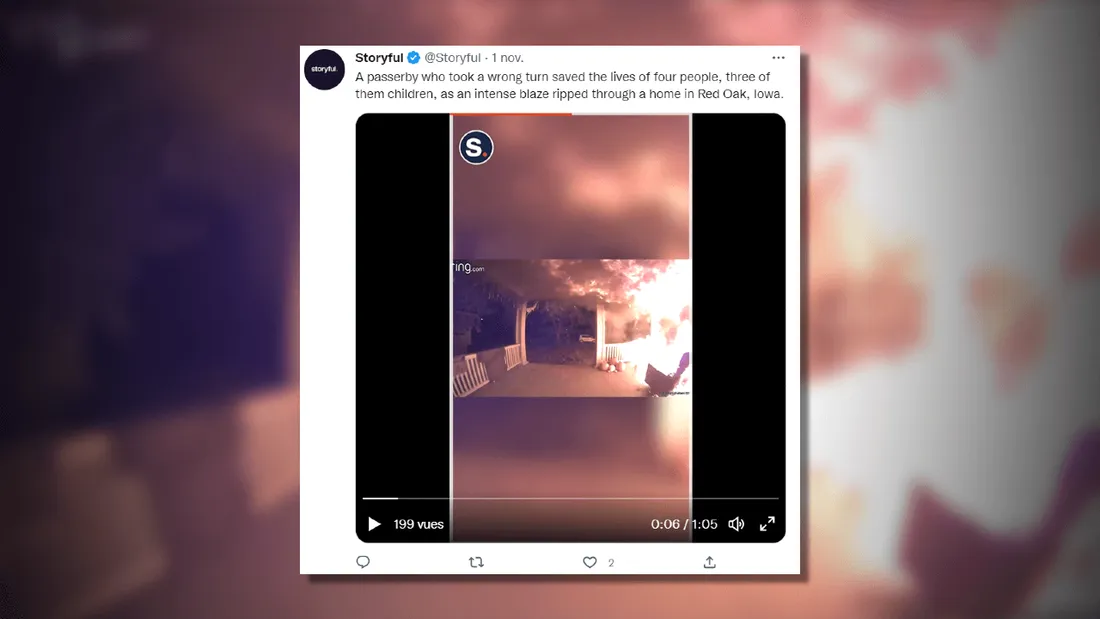 États-Unis : un automobiliste se perd et sauve quatre enfants d’une maison en feu