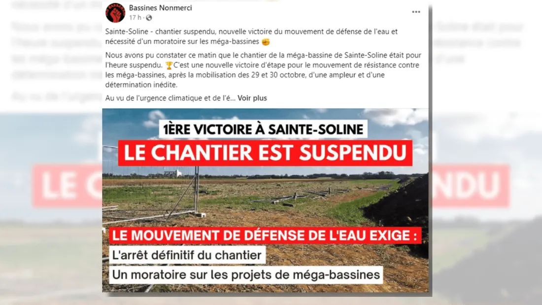 Communiqué bassines Non merci