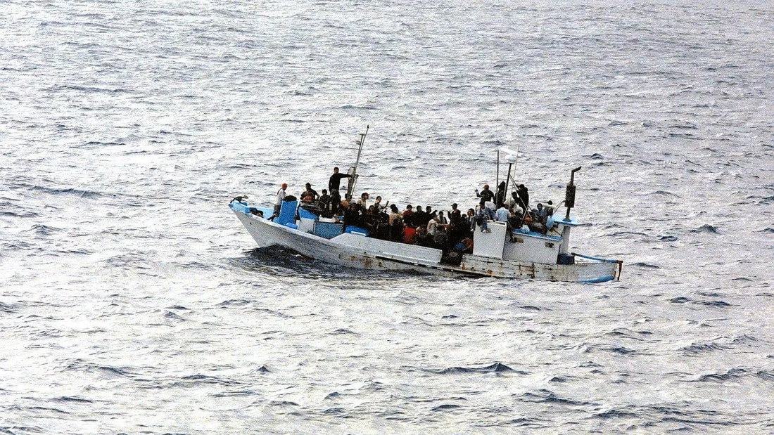 Migrants sur un bateau