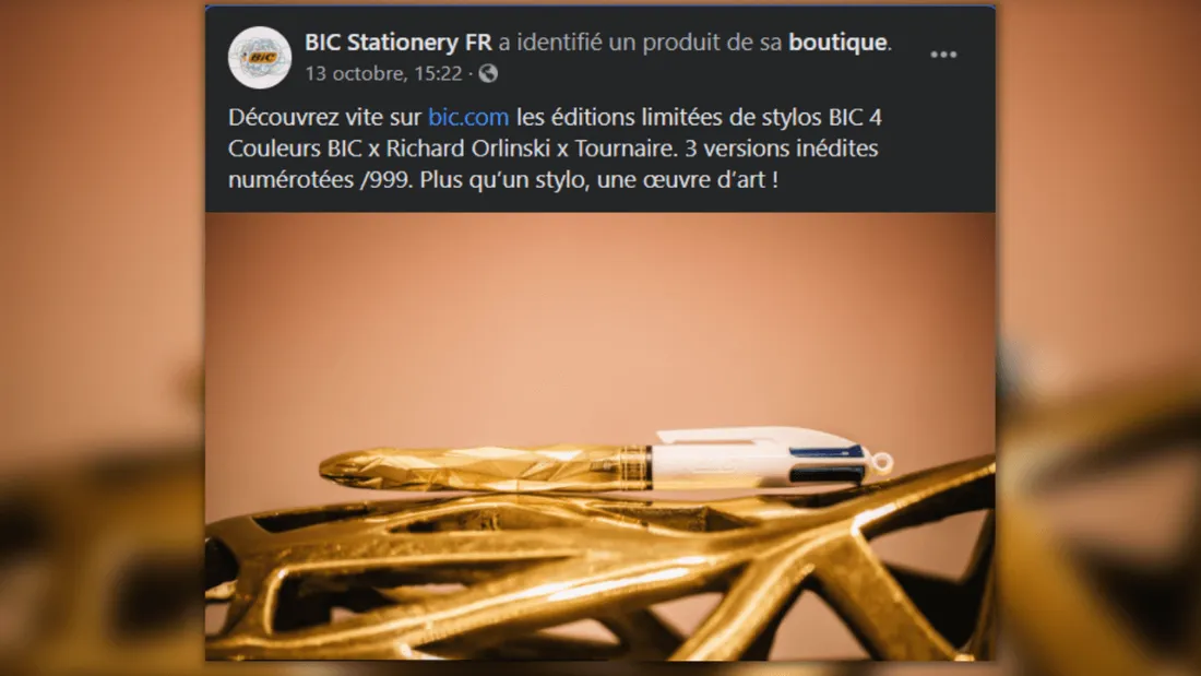 Stylos BIC en or et diamants