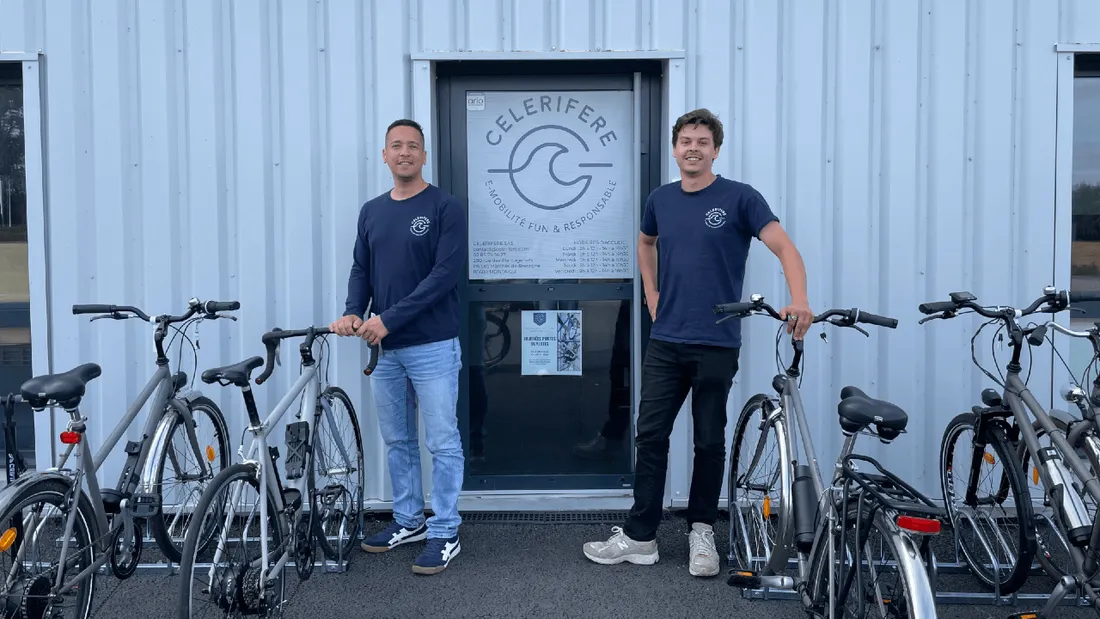 Karim Tarzaim, président de Célérifère, et Kérian Medard, concepteur chez Célérifère