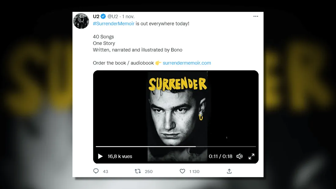 U2 : Bono sort ses mémoires 