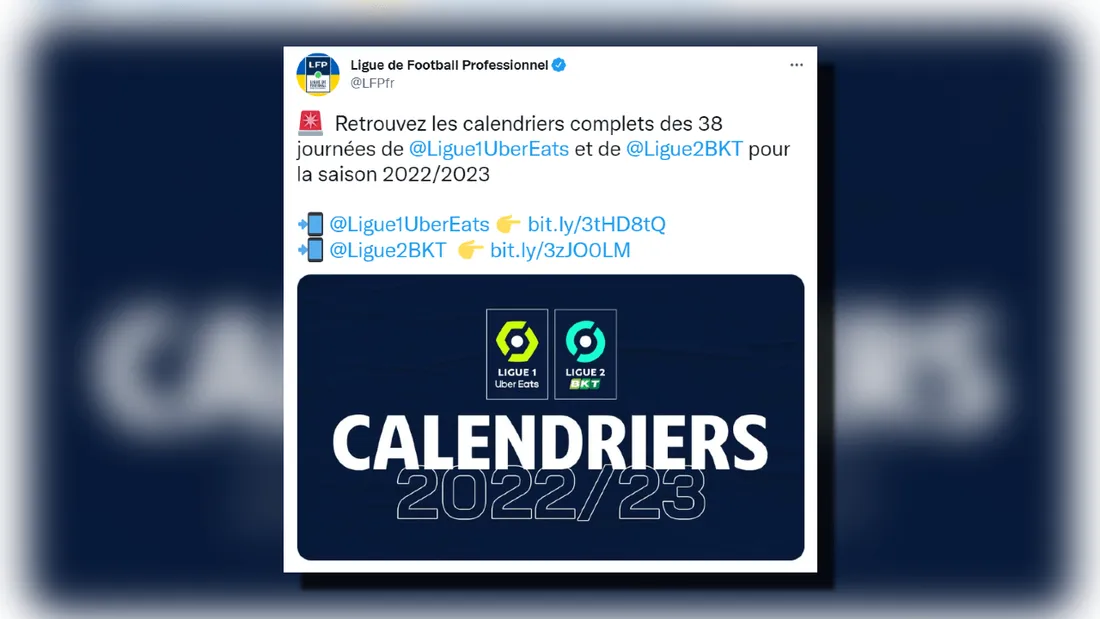 Ligue 1 : le calendrier de la saison prochaine révélé
