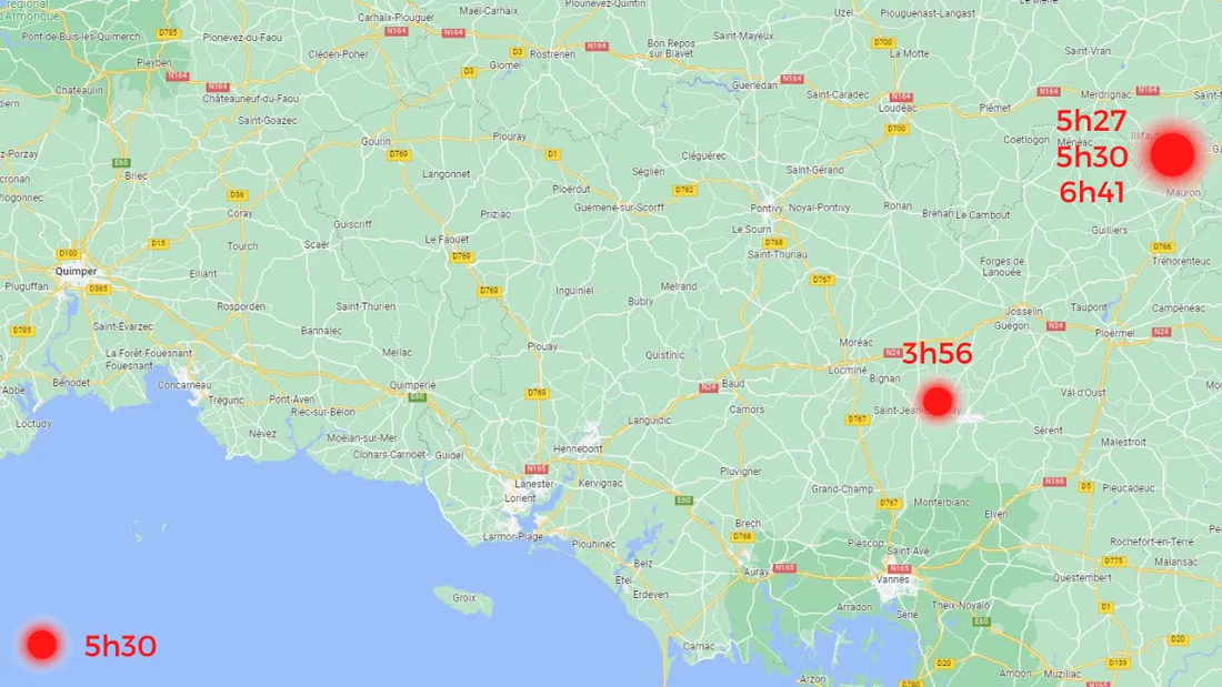 Cinq séismes ont été enregistrés ce jeudi en Bretagne.