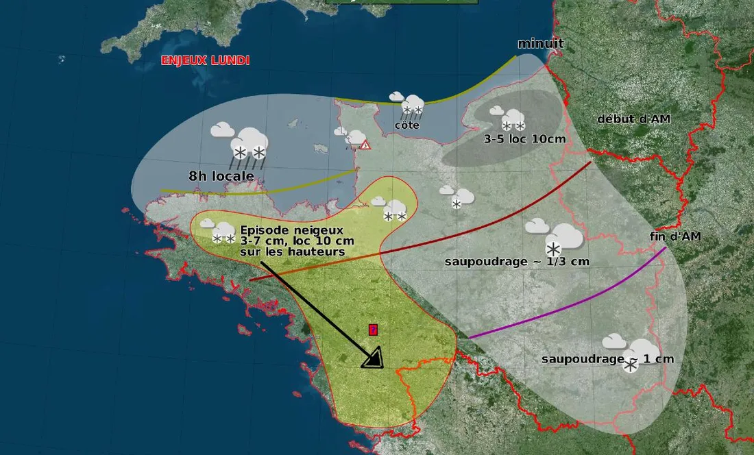 La neige est attendue sur une grande partie de la Bretagne. 