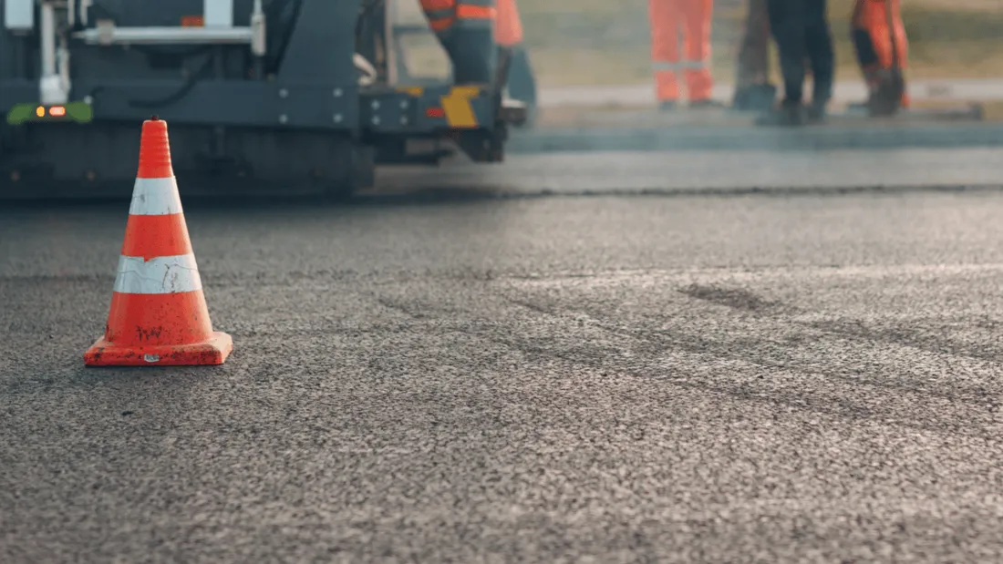 Chantier enrobé route