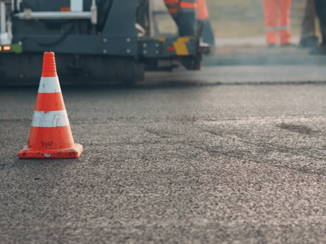 Chantier enrobé route