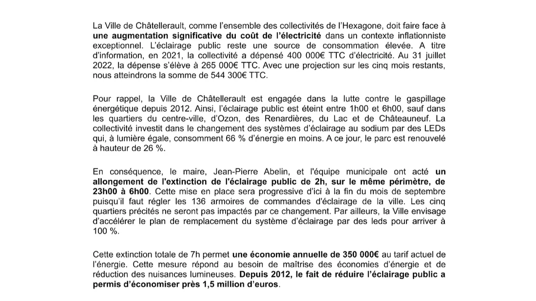 Communiqué Châtellerault