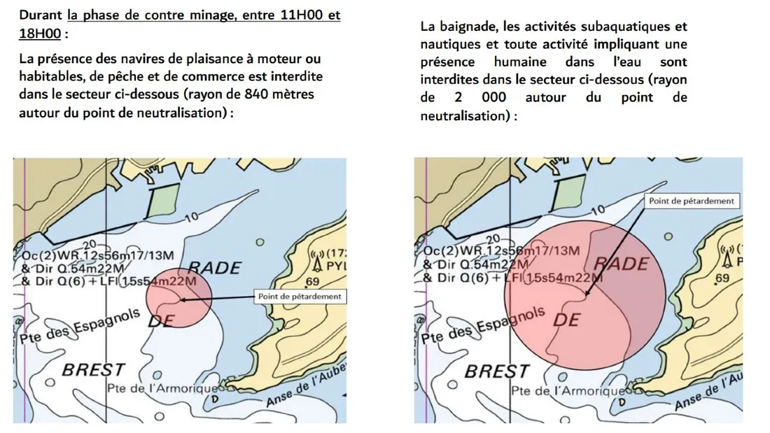 Les activités maritimes seront interdites sur une partie de la rade de Brest, ce 10 avril.