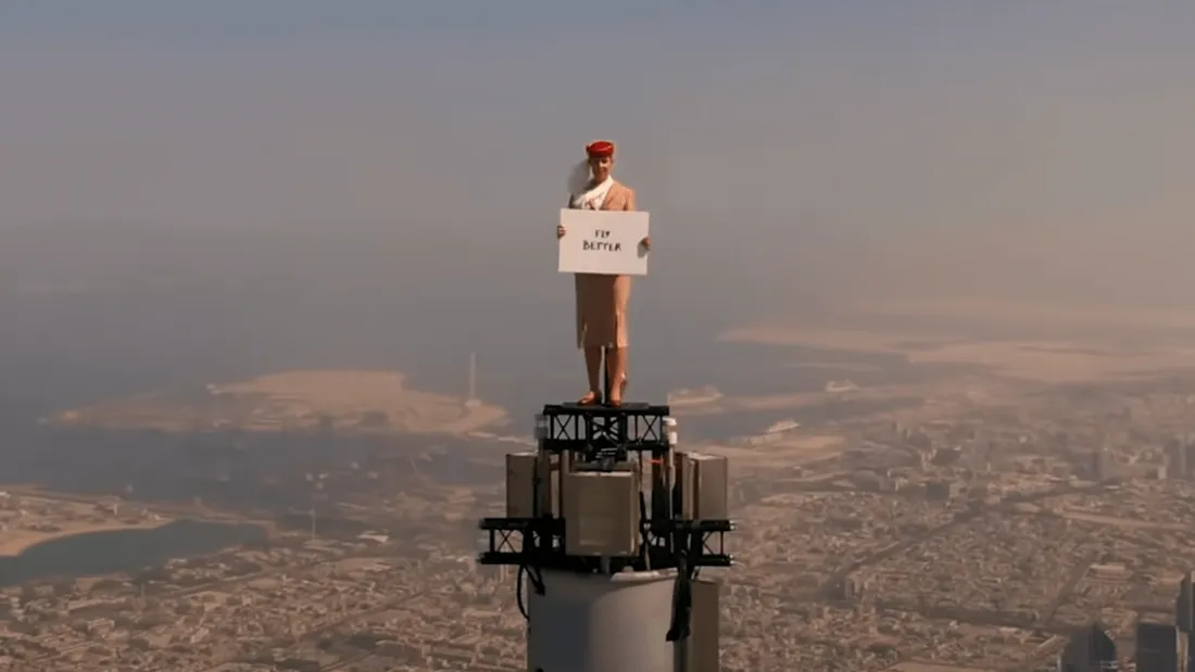 Une publicité Emirates vertigineuse ! 