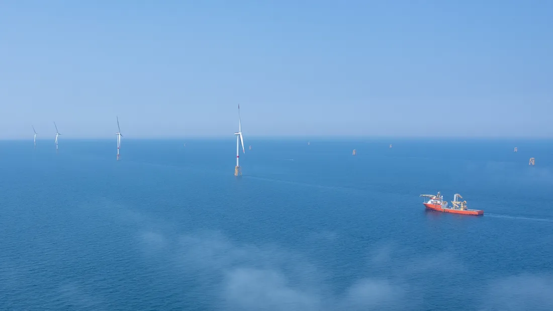 62 éoliennes sont installées au large de Saint-Brieuc.