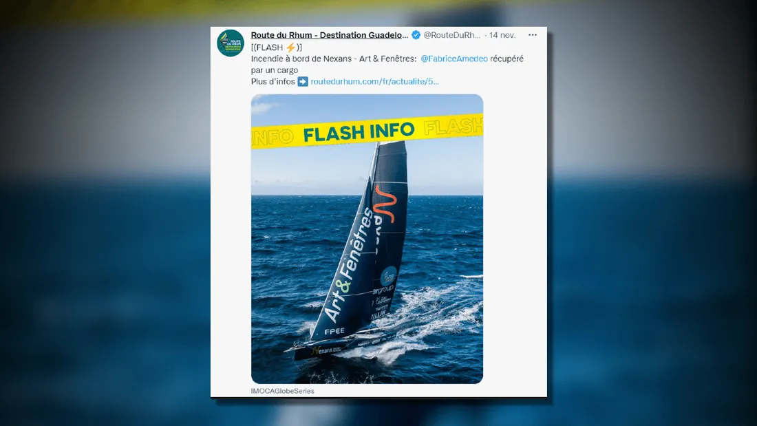 Fabrice Amedeo : "mon bateau a coulé en flamme sous mes yeux"