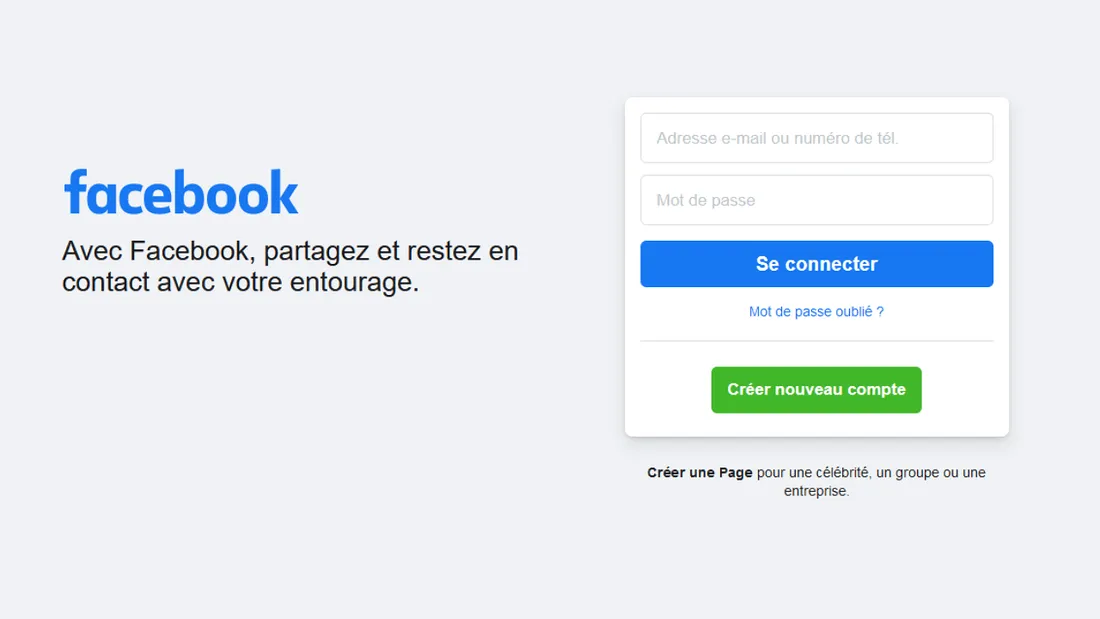 Fin de panne Facebook