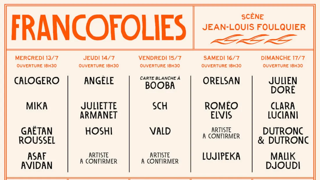 Programmation Grande Scène Jean-Louis Foulquier