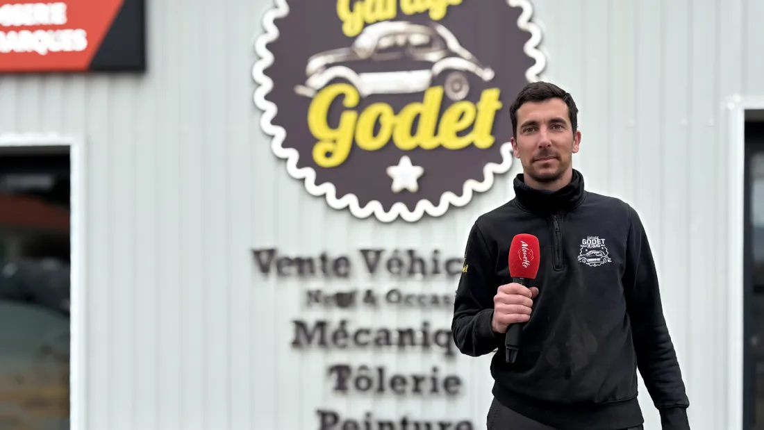 Jérémy Godet, gérant du garage Godet à Bazoges-en-Paillers