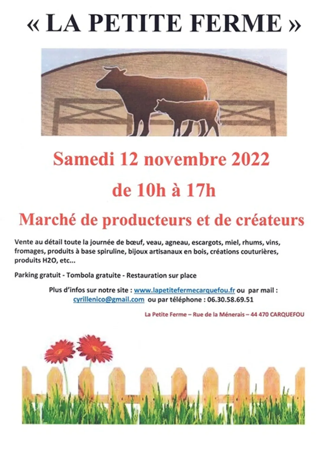 Marché de producteurs à la petite ferme de Carquefou