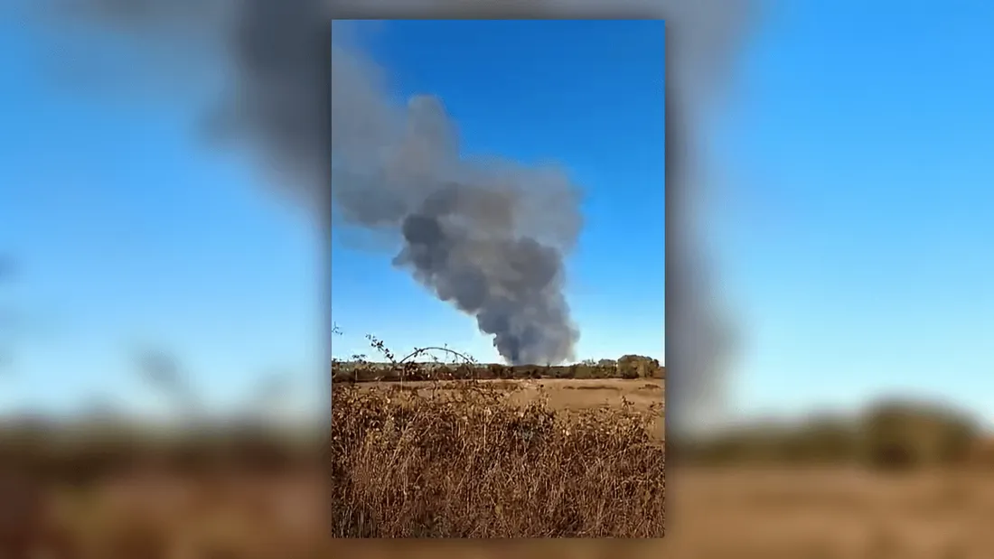 Feu de végétation en Brenne