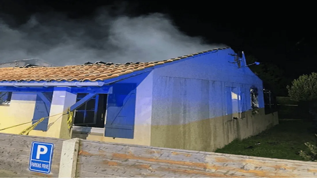Incendie dans une maison en Vendée, à Talmont-Saint-Hilaire, le 1er décembre 2025