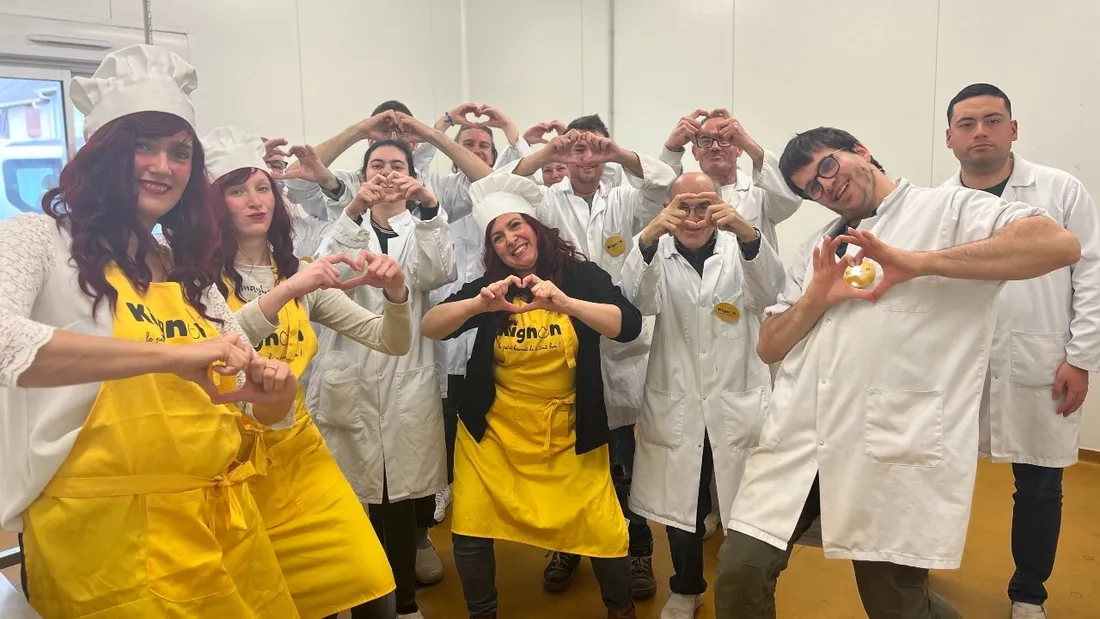 L'équipe de Kignon, ces biscuits Handi-Gaspi produits par l'Esat de Savenay