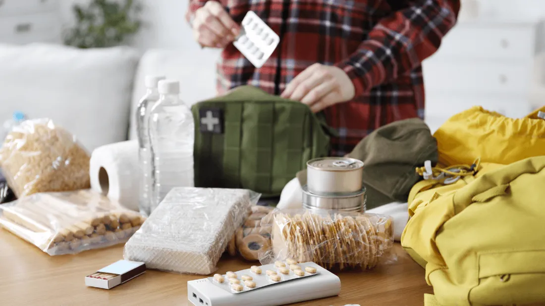 Exemple d'un kit de survie.