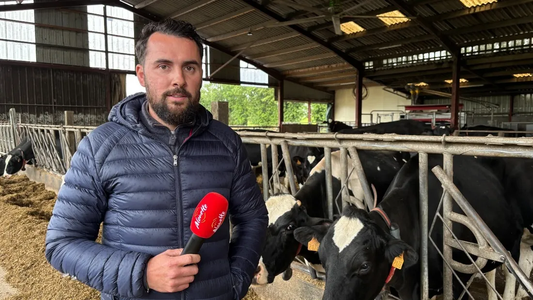 Corentin Gillardeau, producteur laitier installé à Maisdon-sur-Sèvre