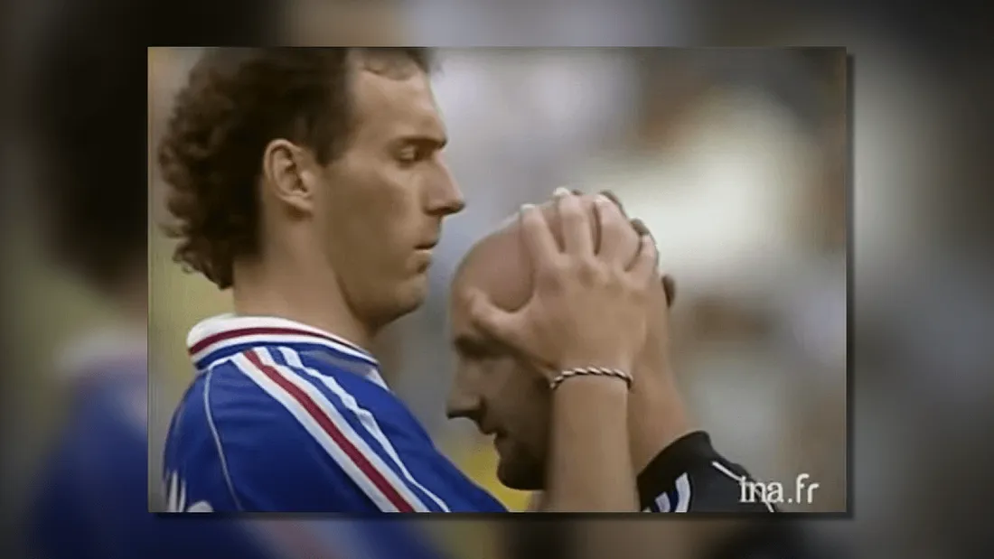Laurent Blanc et Fabien Barthez