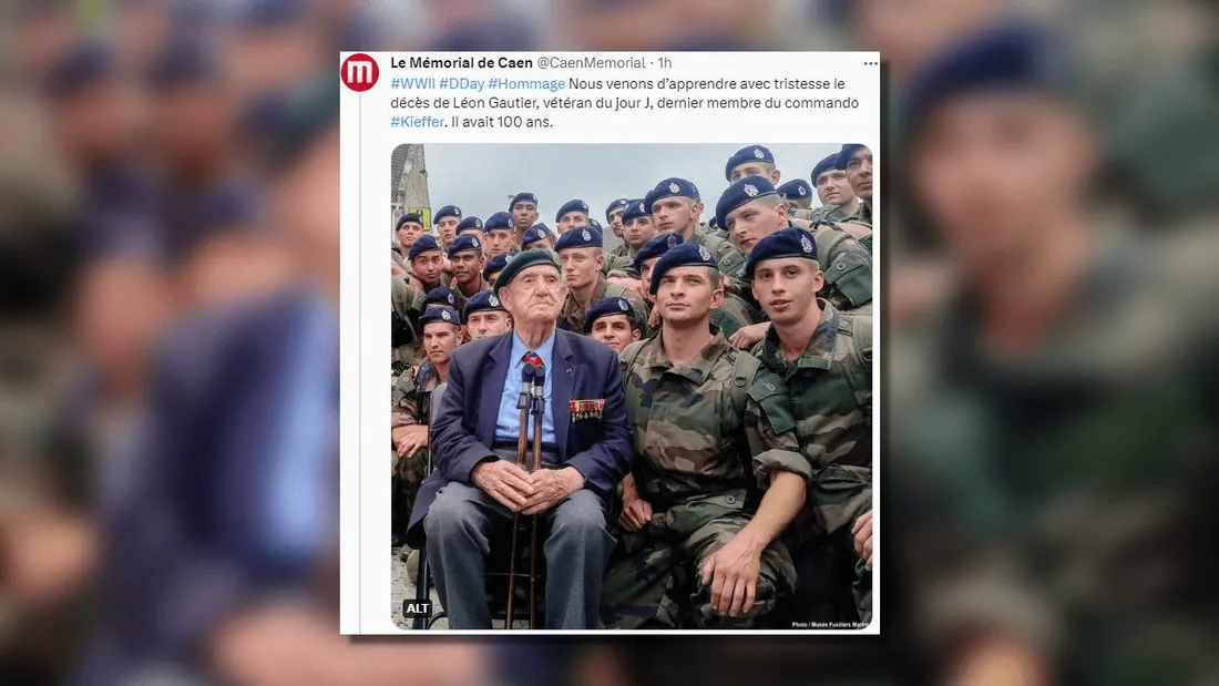 Décès de Léon Gautier, dernier Français du débarquement de Normandie