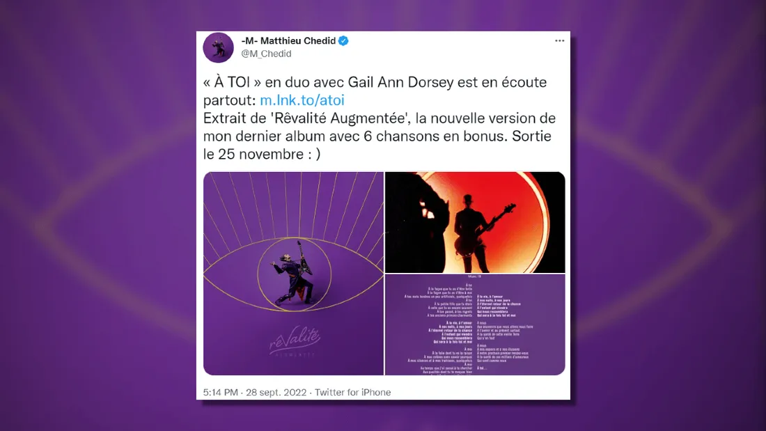 -M- sortira bientôt une réédition de « Rêvalité » 