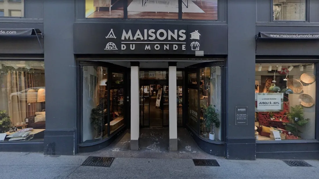 L'enseigne Maisons du Monde rue du Calvaire à Nantes