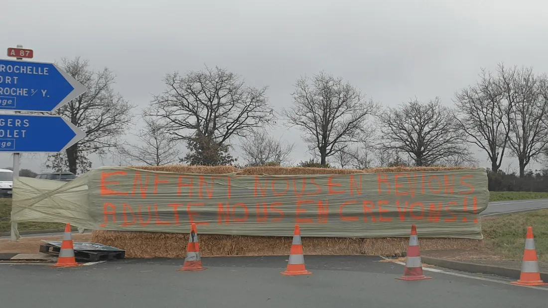 Barrage agriculteurs La Verrie